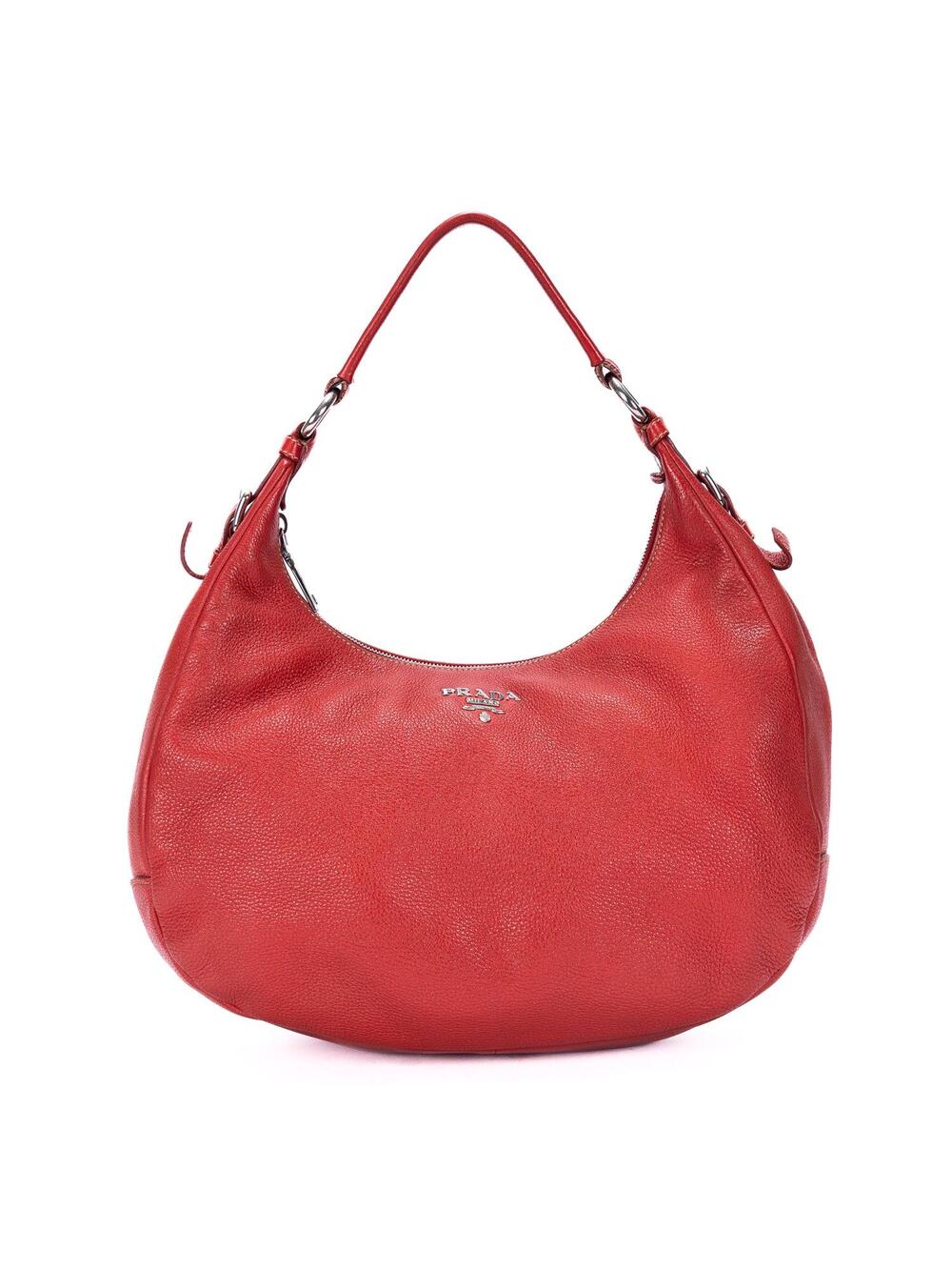 Prada Zip Top Hobo Vitello Daino Medium #349792P94B